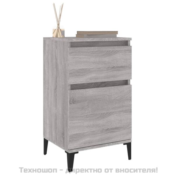 Нощни шкафчета, 2 бр, сив сонома, 40x35x70 см