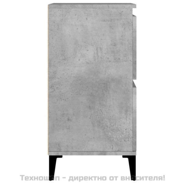 Сайдборд, бетонно сив, 60x35x70 см, инженерно дърво