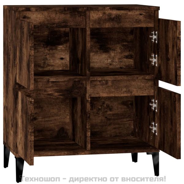 Сайдборд, опушен дъб, 60x35x70 см, инженерно дърво