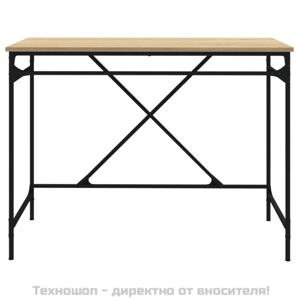 Бюро, дъб сонома, 100x50x75 см, инженерно дърво и желязо