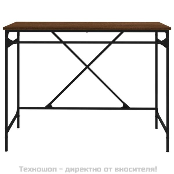 Бюро, кафяв дъб, 100x50x75 см, инженерно дърво и желязо