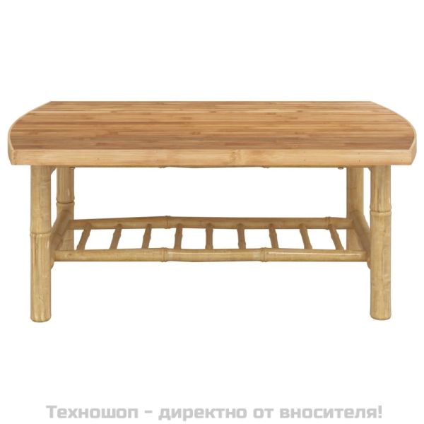 Градинска кафе маса 90x55x37 см бамбук