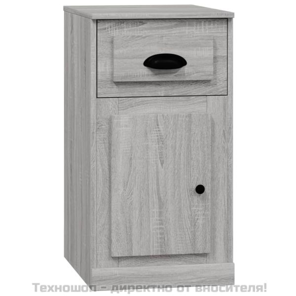 Страничен шкаф с чекмедже сив сонома 40x50x75см инженерно дърво