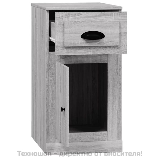 Страничен шкаф с чекмедже сив сонома 40x50x75см инженерно дърво