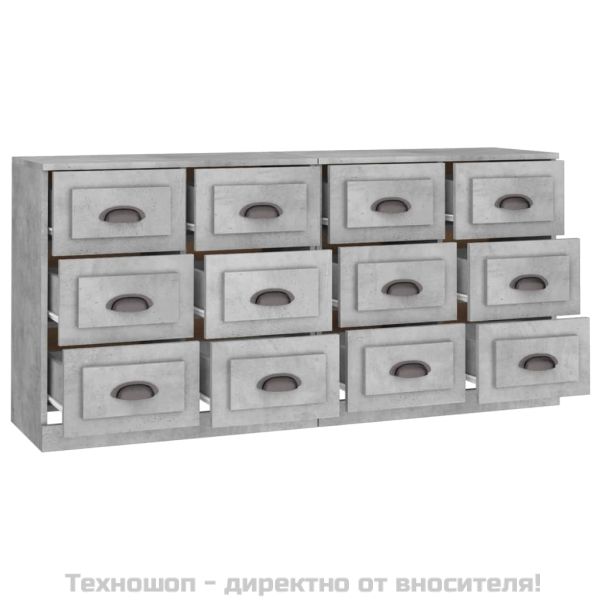 Сайдборди, 2 бр, бетонно сиви, инженерно дърво