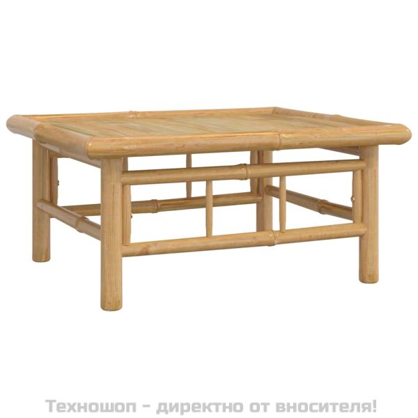 Градински лаундж комплект тъмносиви възглавници 5 части бамбук