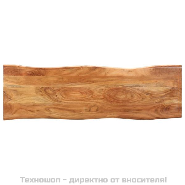 Пейка с "живи" ръбове, 110 см, акация масив и стомана