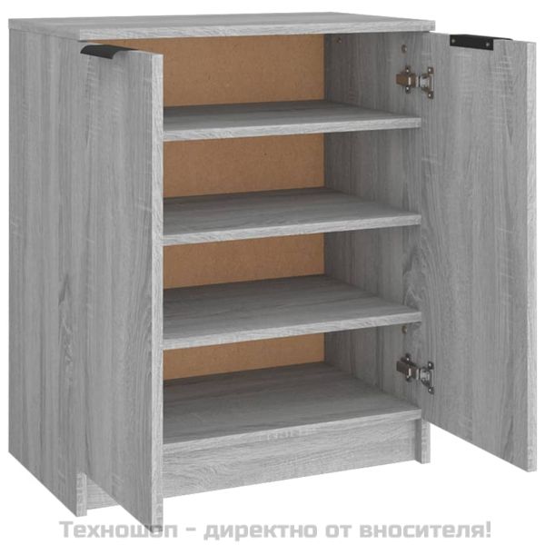 Шкаф за обувки, сив сонома, 59x35x70 см, инженерно дърво