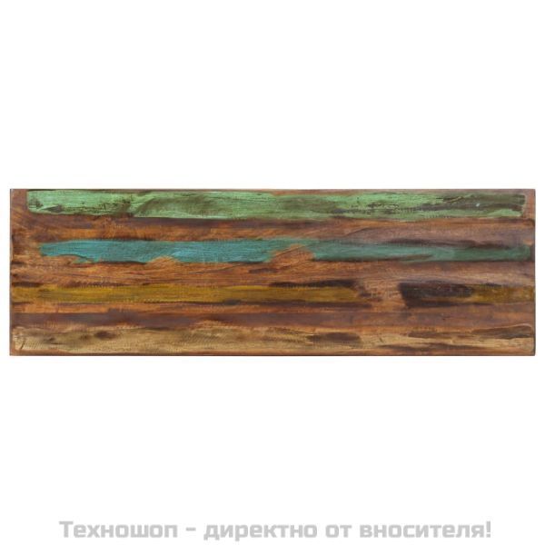 Пейка, 110 см, регенерирана дървесина масив и стомана