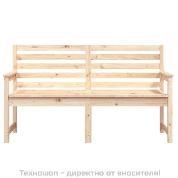 Градинска пейка, 159,5x48x91,5 см, борово дърво масив