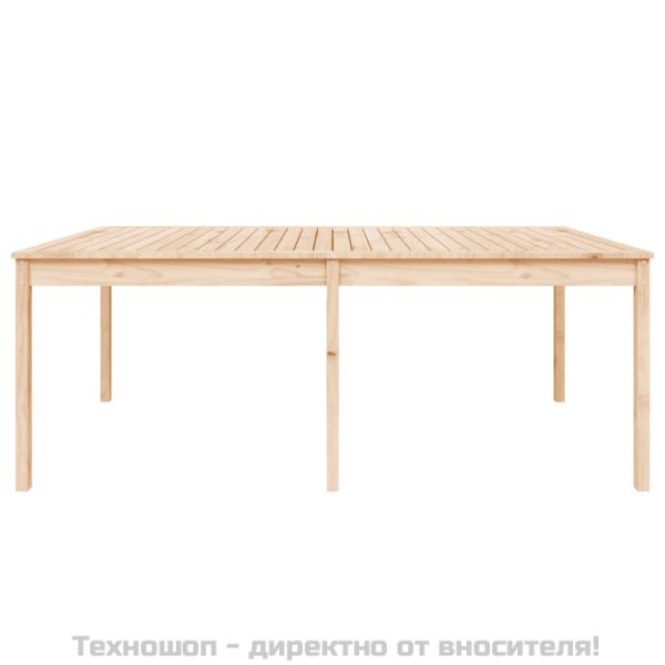 Градинска маса, 203,5x100x76 см, борово дърво масив