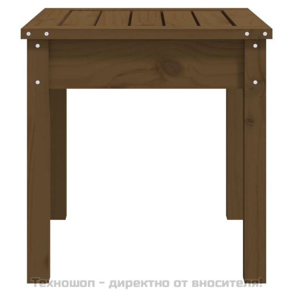 Градинска пейка, меденокафява, 50x44x45 см, борово дърво масив