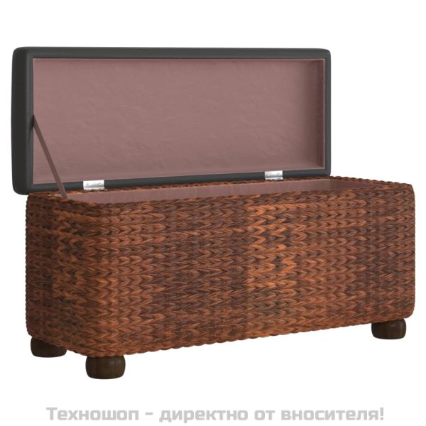 Пейки за съхранение, 2 бр, с кафяви възглавници, 69 см, папур