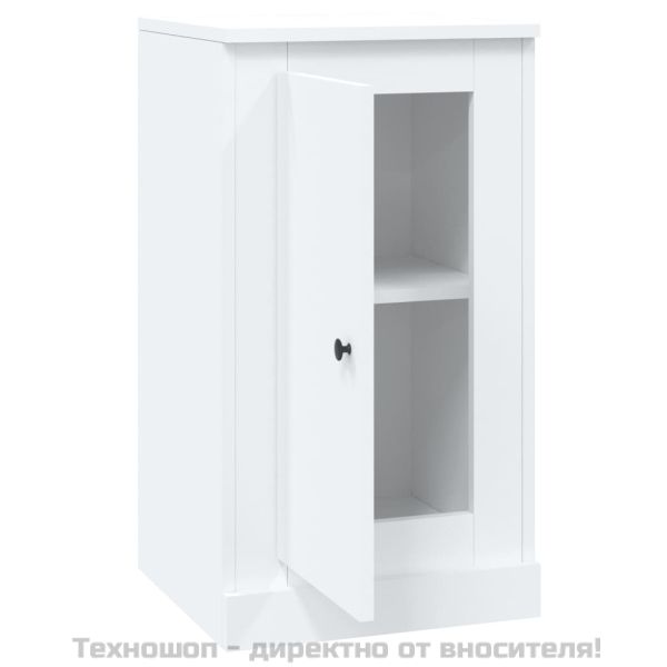 Страничен шкаф, бял, 37,5x35,5x67,5 см, инженерно дърво