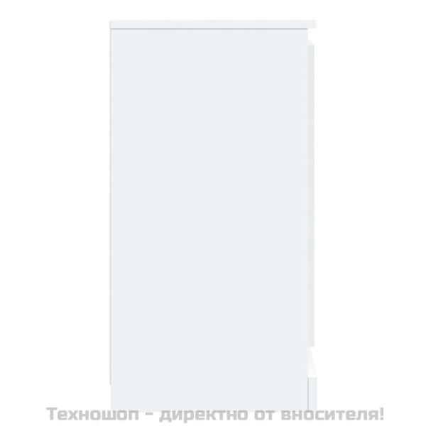 Страничен шкаф, бял, 37,5x35,5x67,5 см, инженерно дърво