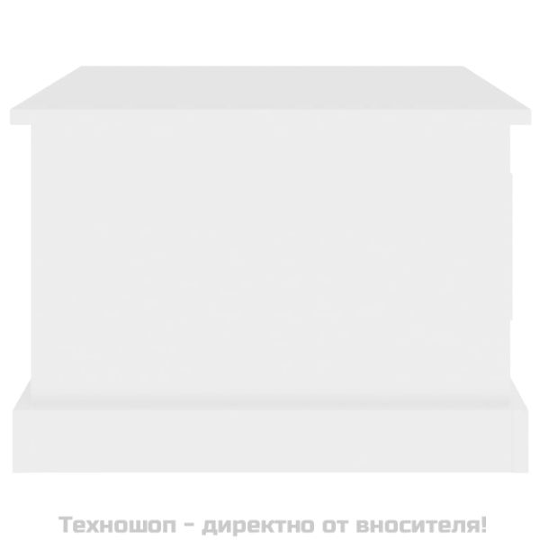 Кафе маса, бяла, 50x50x35 см, инженерно дърво