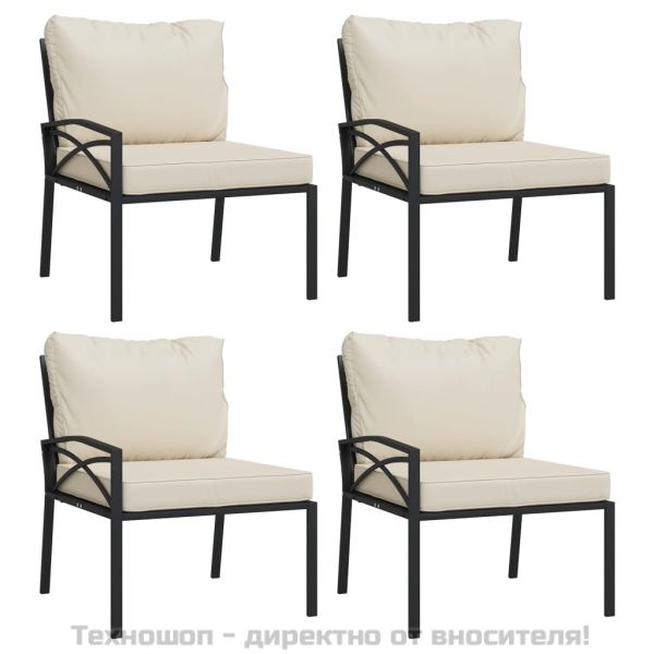 Градински комплект от 11 части с пясъчни възглавници стомана