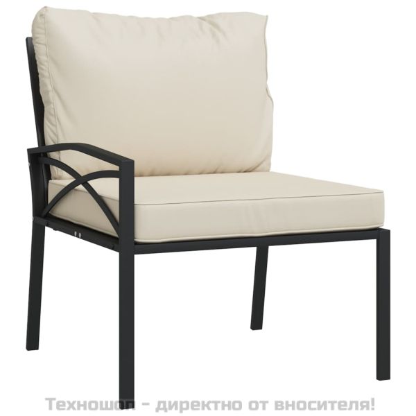 Градински комплект от 11 части с пясъчни възглавници стомана