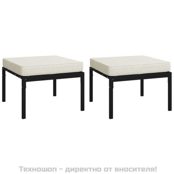 Градински комплект от 11 части с пясъчни възглавници стомана