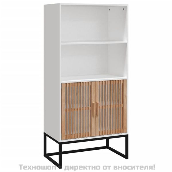 Висок шкаф, бял, 60x35x125 см, инженерно дърво