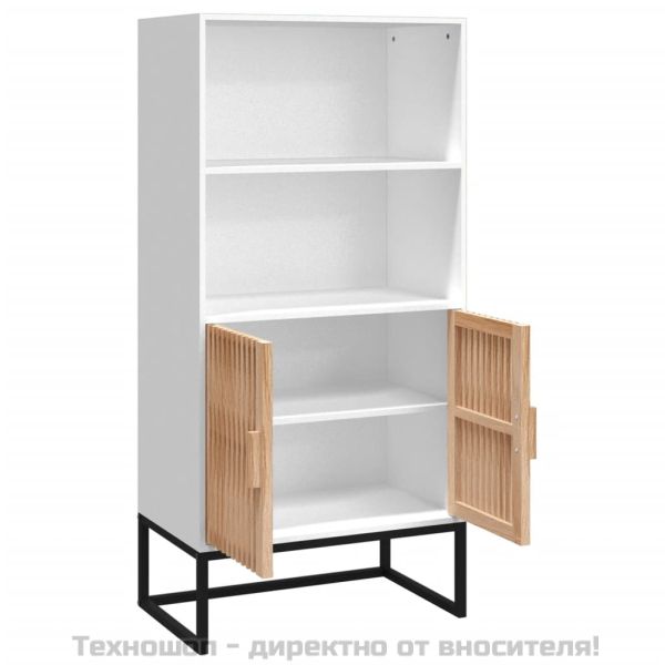 Висок шкаф, бял, 60x35x125 см, инженерно дърво