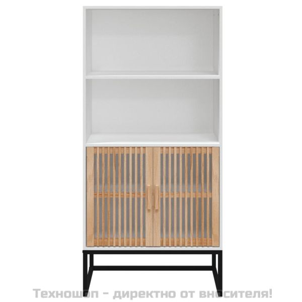 Висок шкаф, бял, 60x35x125 см, инженерно дърво