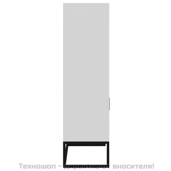 Висок шкаф, бял, 60x35x125 см, инженерно дърво