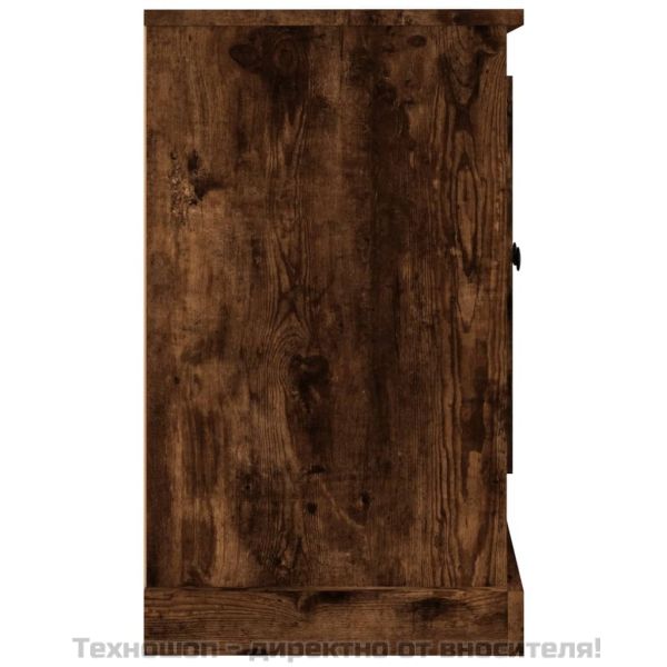 Сайдборд, опушен дъб, 100x35,5x60 см, инженерно дърво