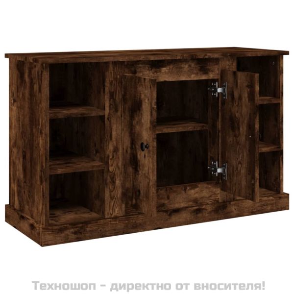Сайдборд, опушен дъб, 100x35,5x60 см, инженерно дърво