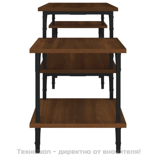 ТВ шкаф, кафяв дъб, 117x35x52 см, инженерно дърво