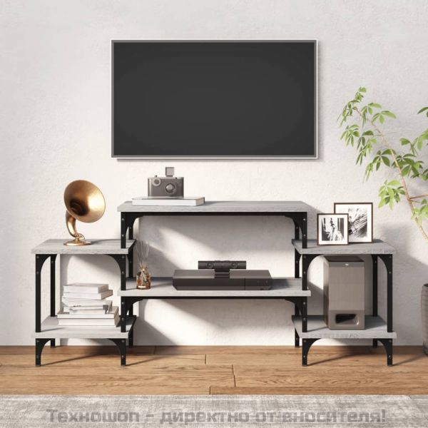 ТB шкаф, сив сонома, 117x35x52 см, инженерно дърво