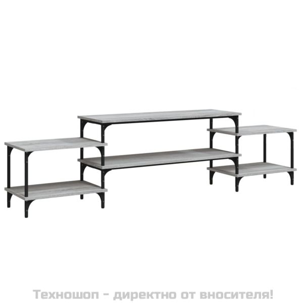 ТB шкаф, сив сонома, 197x35x52 см, инженерно дърво