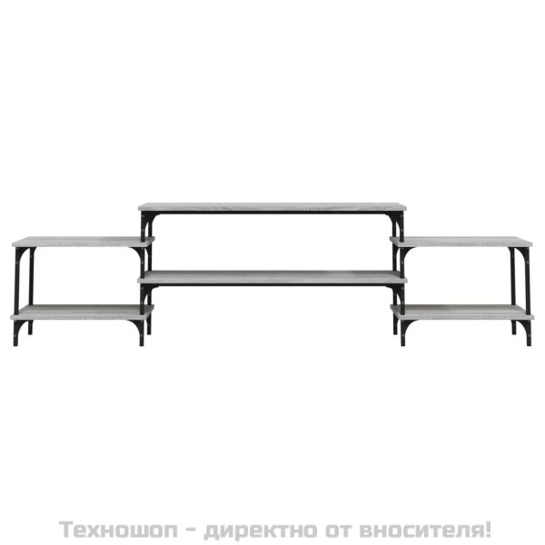 ТB шкаф, сив сонома, 197x35x52 см, инженерно дърво