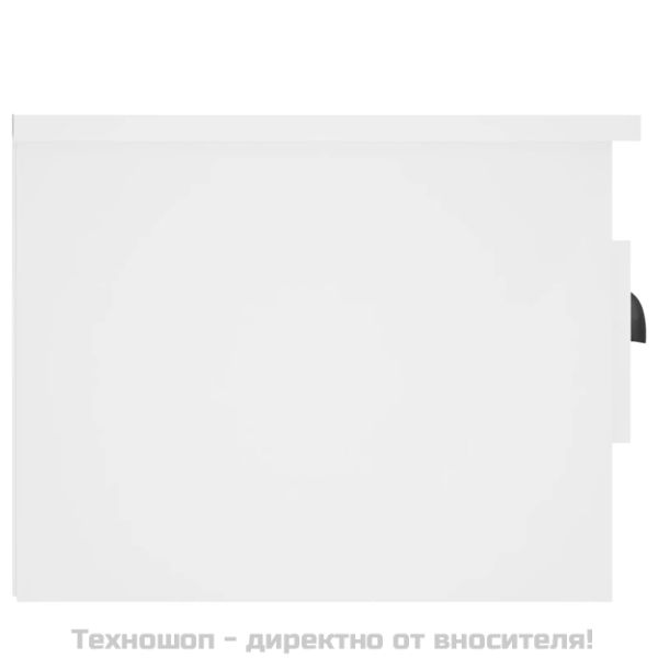 Нощно шкафче за стенен монтаж, бяло, 41,5x36x28 см