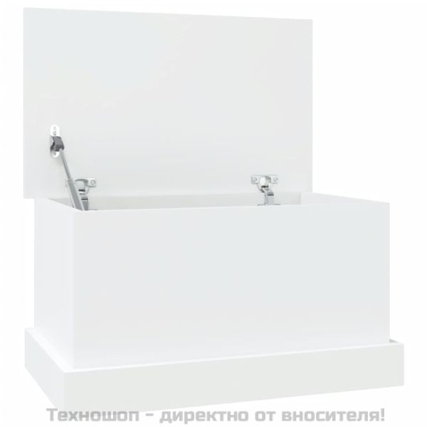 Кутия за съхранение, бяла, 50x30x28 см, инженерно дърво