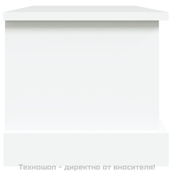 Кутия за съхранение, бяла, 50x30x28 см, инженерно дърво