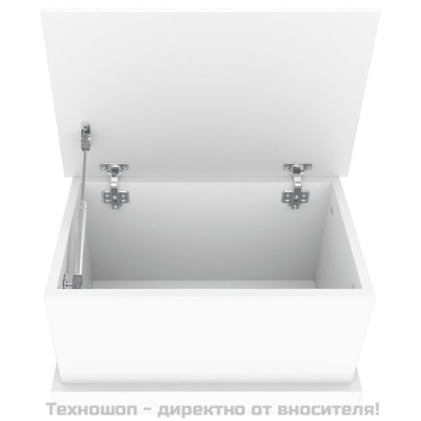 Кутия за съхранение, бяла, 50x30x28 см, инженерно дърво