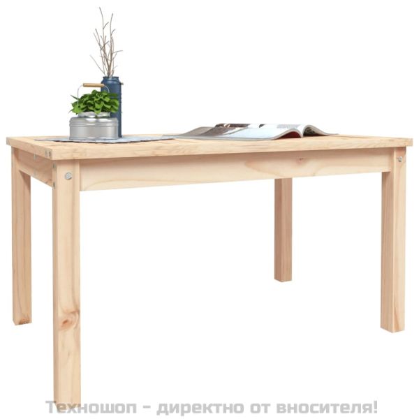 Градинска маса, 82,5x50,5x45 см, борово дърво масив