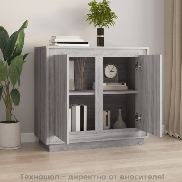 Сайдборд, сив сонома, 80x34x75 см, инженерно дърво