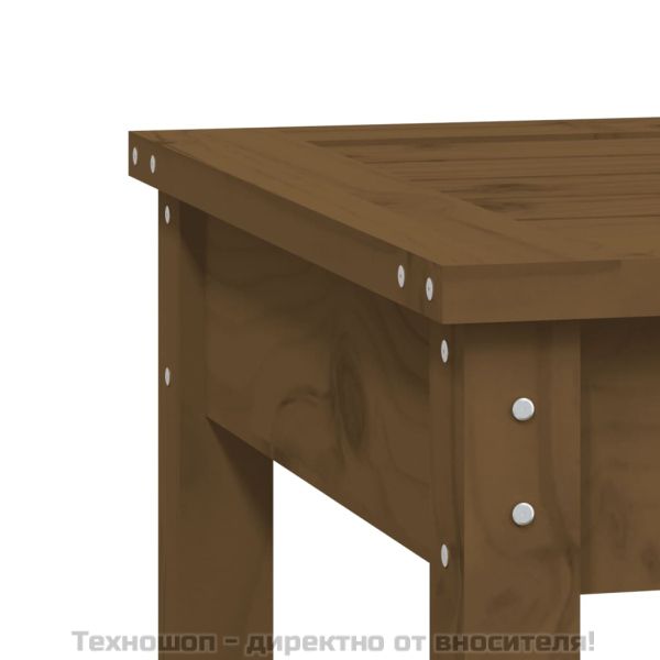 Градинска пейка, меденокафява, 109x44x45 см, борово дърво масив