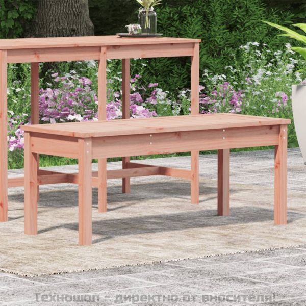 Градинска пейка 109x44x45 см масивна дугласка дървесина