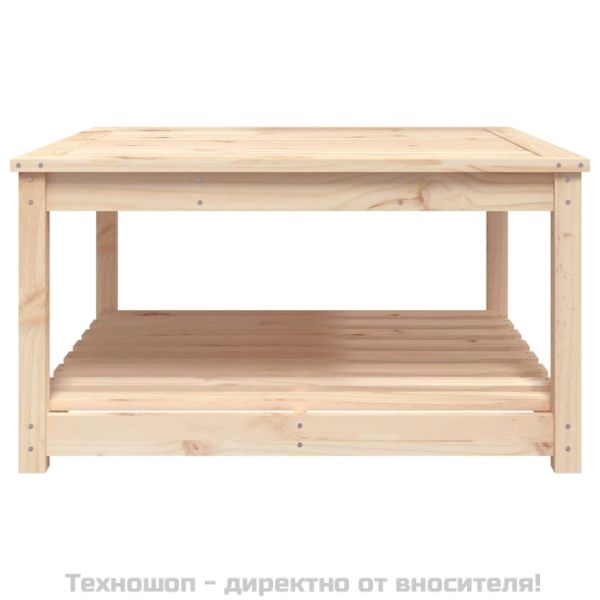 Градинска маса, 82,5x82,5x45 см, борово дърво масив