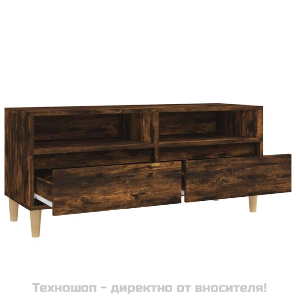 ТB шкаф, опушен дъб, 100x34,5x44,5 см, инженерно дърво