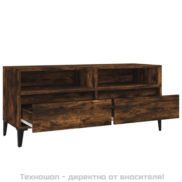 ТB шкаф, опушен дъб, 100x34,5x44,5 см, инженерно дърво