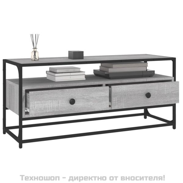 ТB шкаф, сив сонома, 100x35x45 см, инженерно дърво