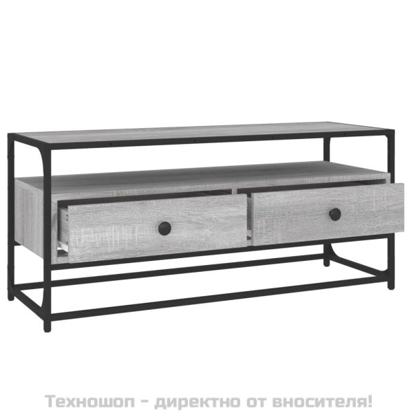 ТB шкаф, сив сонома, 100x35x45 см, инженерно дърво