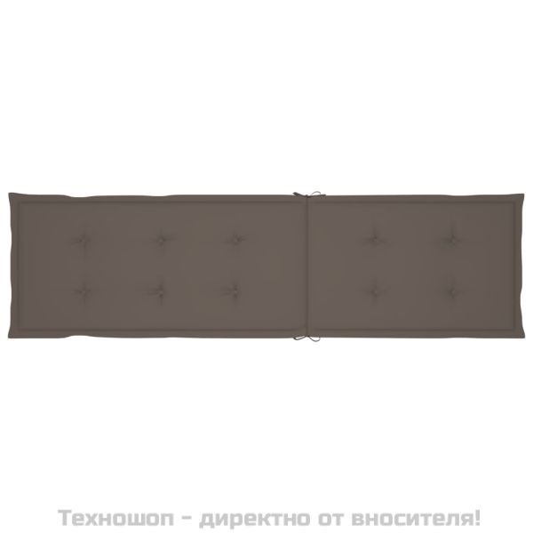 Градински шезлонг подложка за крака и възглавница акация масив