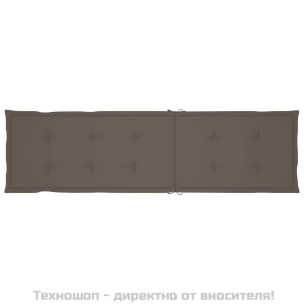 Възглавница за стол шезлонг таупе (75+105)x50x4 см