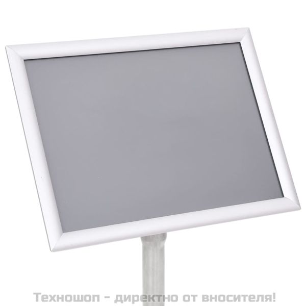 A4 постер борд на стойка, сребрист, алуминиева сплав