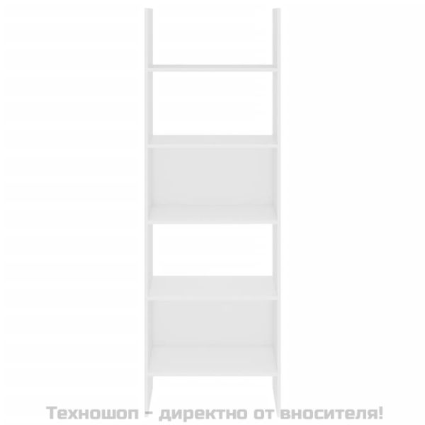 Библиотека, бяла, 60x35x180 см, инженерно дърво